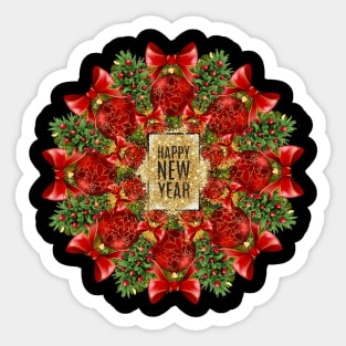 Happy New Year Mandala Sticker